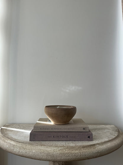 Antique French Stoneware Bowl, Brown