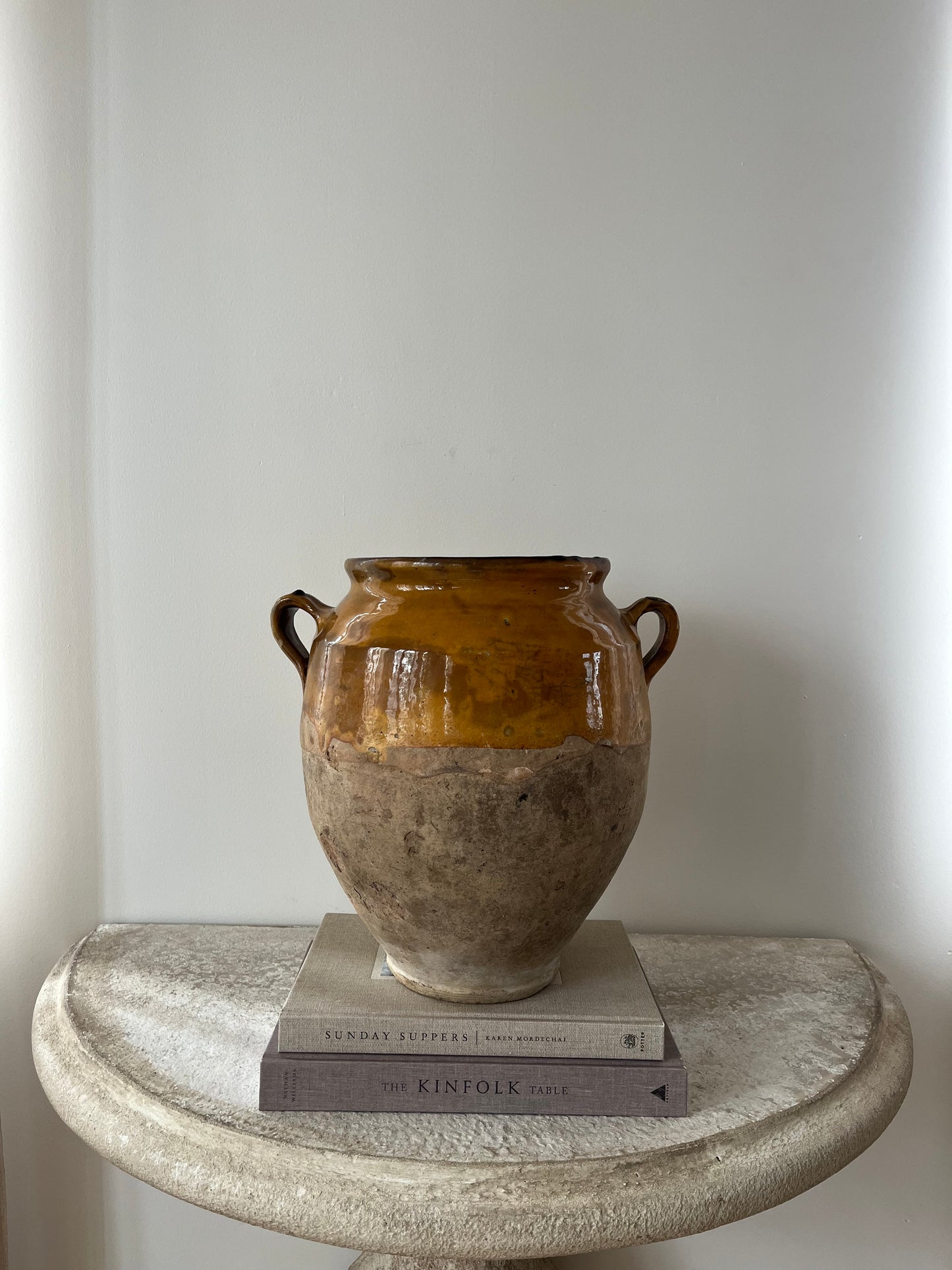 Large Antique Confit Pot III