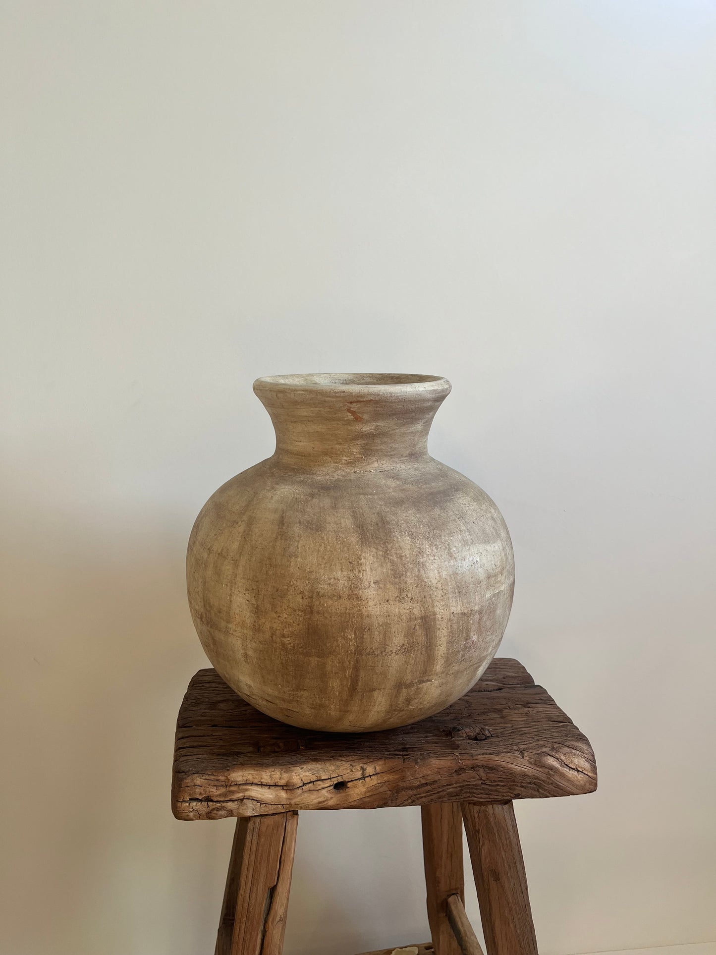 Vintage Round Clay Indonesian Water Pot