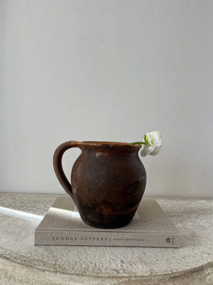 Umber & Mustard Glaze Small French Pot