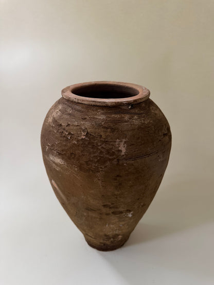 Small Olive Jar - Brown Texture