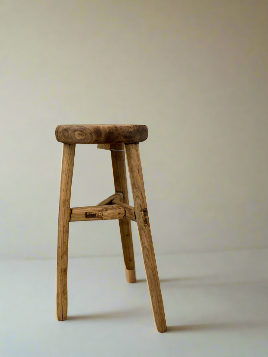 Vintage elm stool