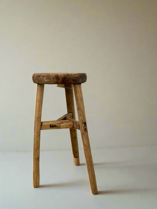 Vintage elm stool