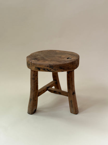 Round Mini Elm Stool