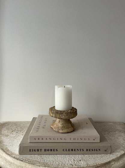 Antique Spanish Stone Candleholders