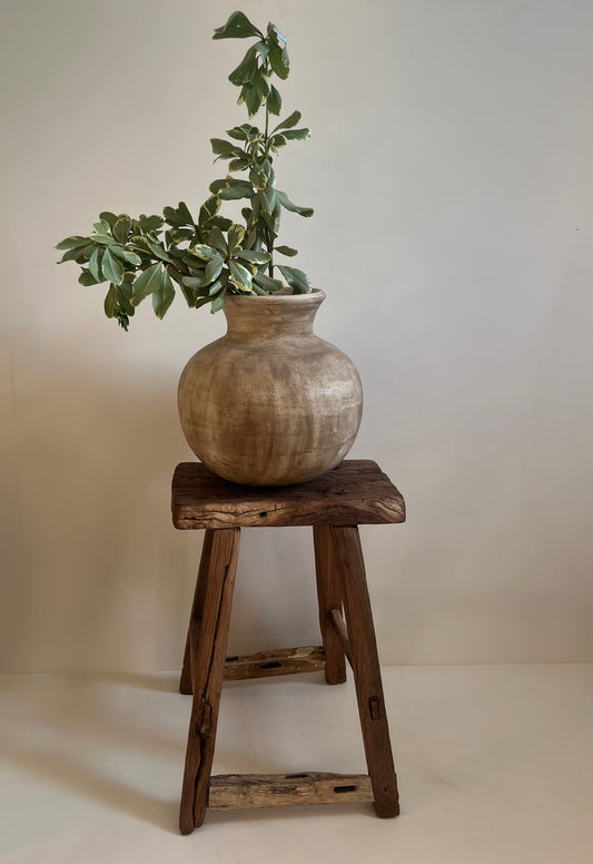 Vintage Round Clay Indonesian Water Pot