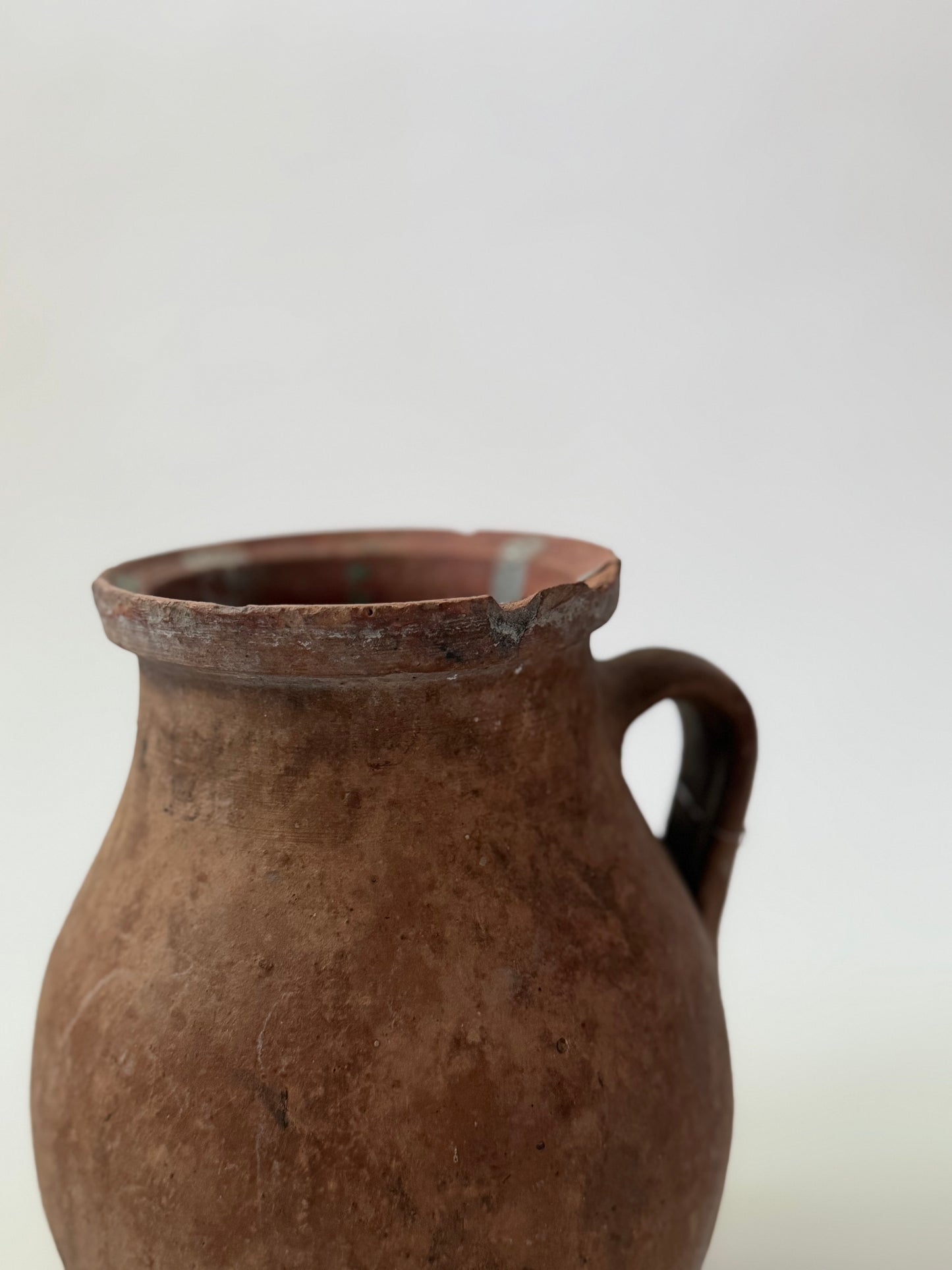 Antique Kinik Pot - Turquoise Drip