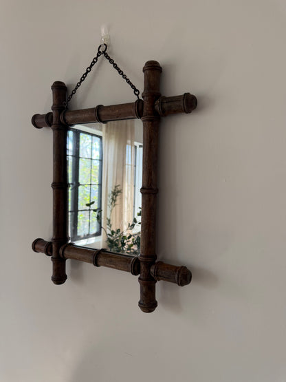 Antique Faux Bamboo Mirror I