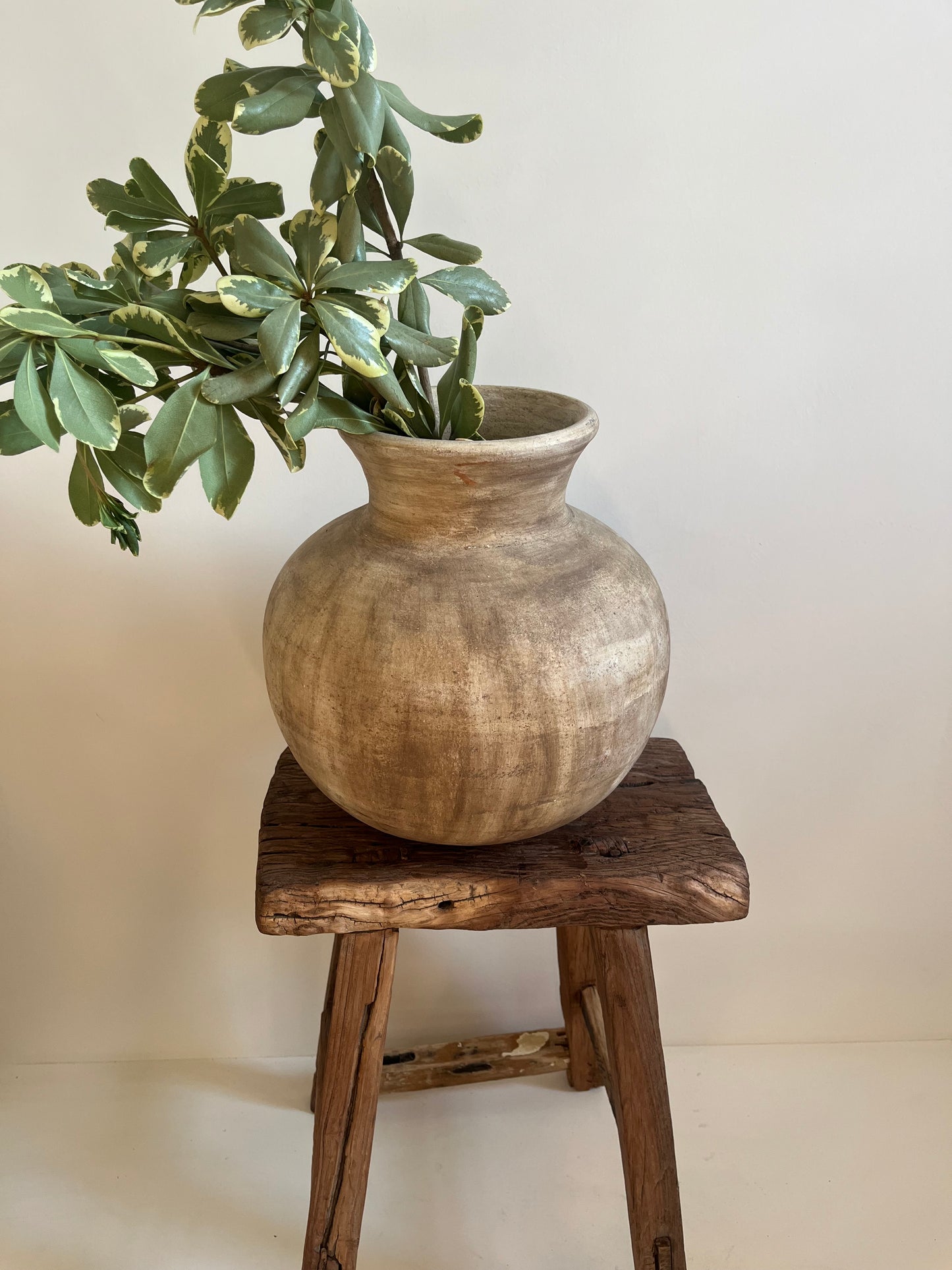Vintage Round Clay Indonesian Water Pot