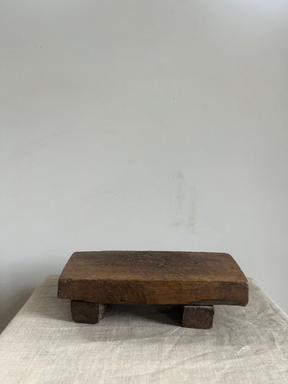 Vintage Stained Wood Bajot Riser X