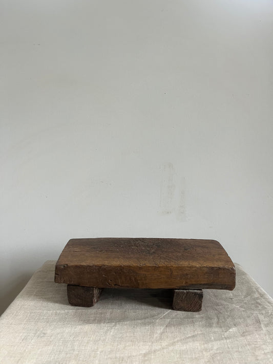 Vintage Stained Wood Bajot Riser X