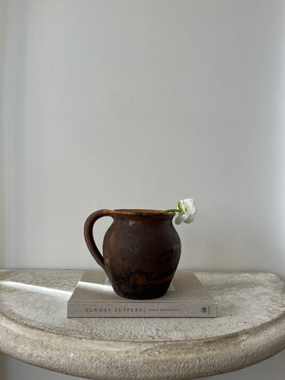 Umber & Mustard Glaze Small French Pot