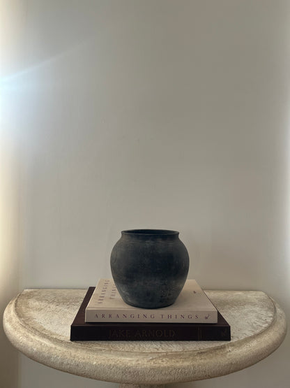 Vintage Black Clay Pot III