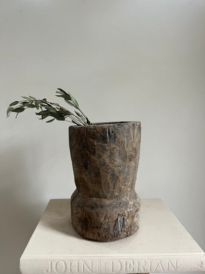 Antique Wood Mortar IV