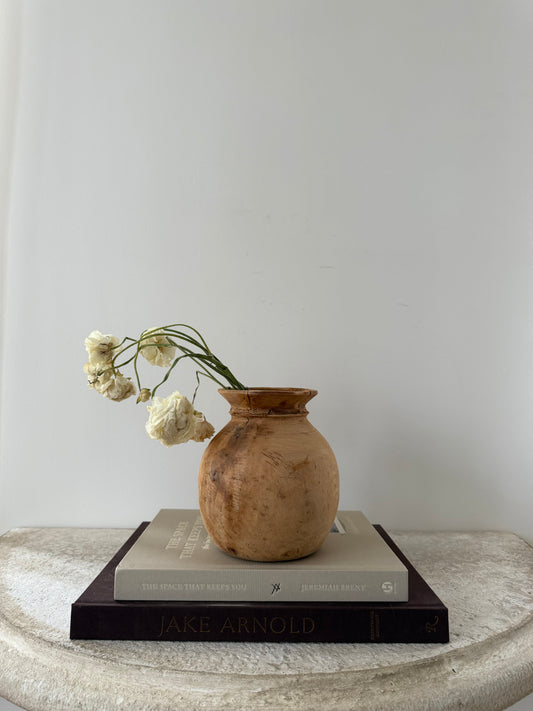 Mini Vintage Teak Water Pot