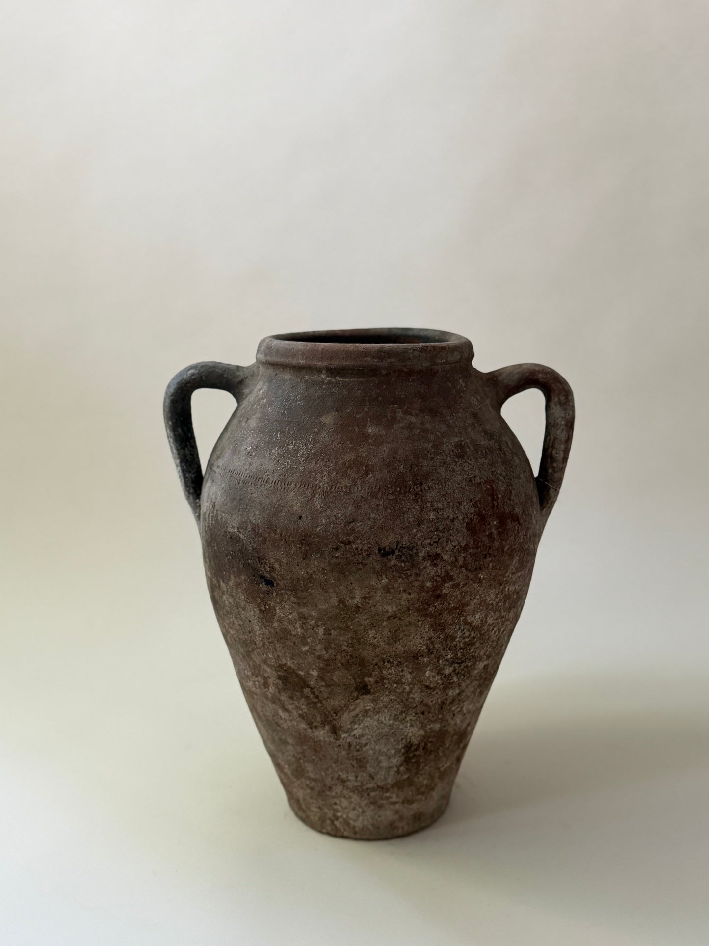 2 Handle Vessel - Brown Patina