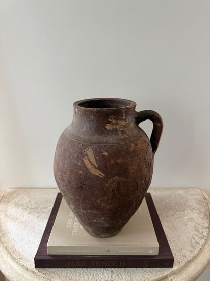 Large 1 Handle Anatolian Vessel - Ember Brown
