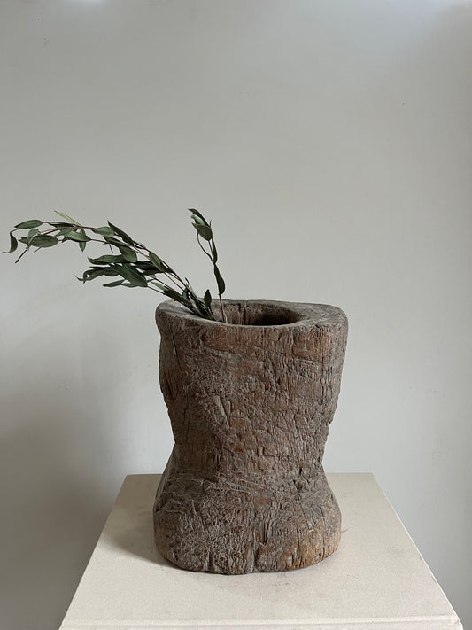 Antique Wood Mortar I