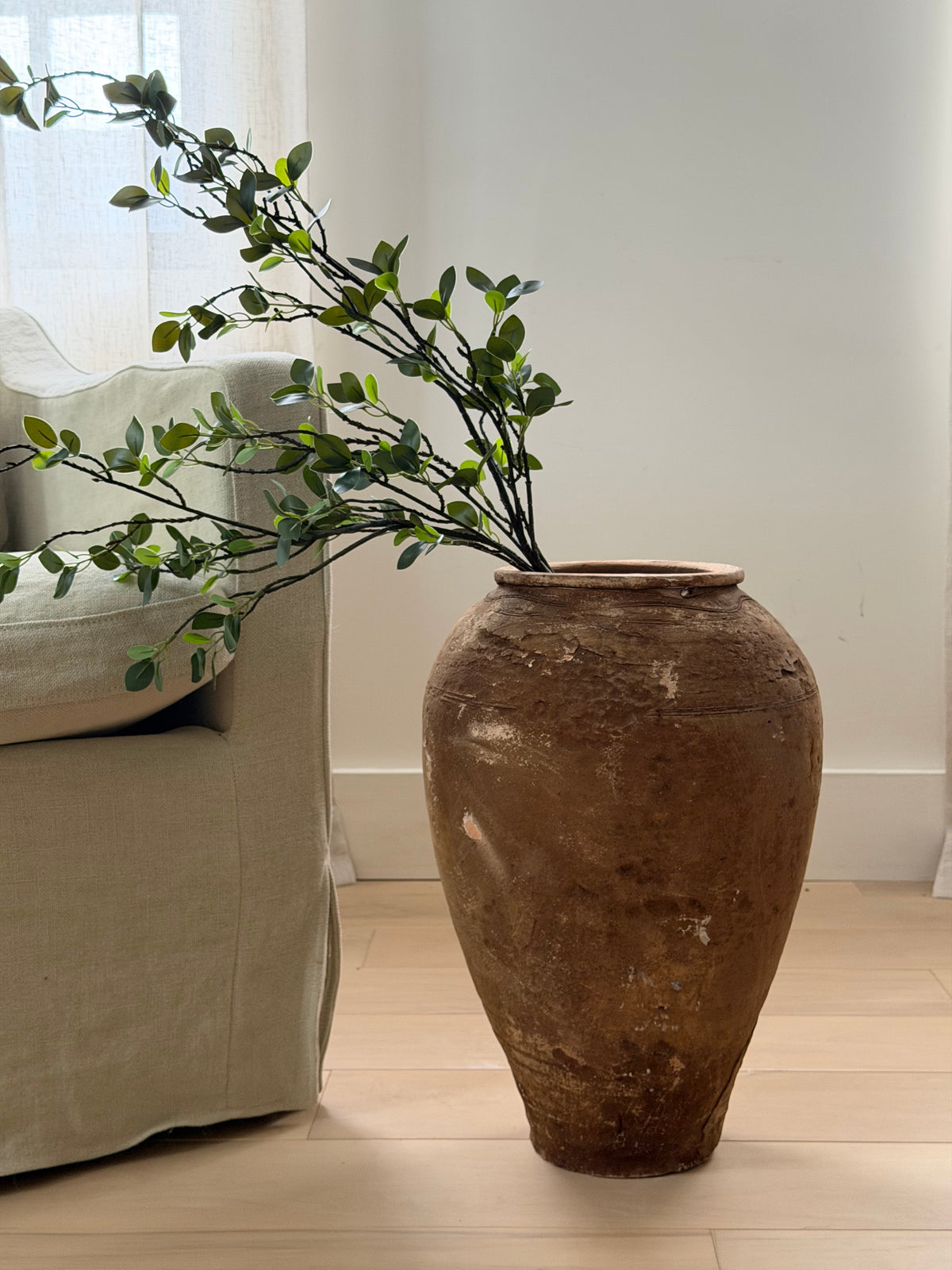 Small Olive Jar - Brown Texture
