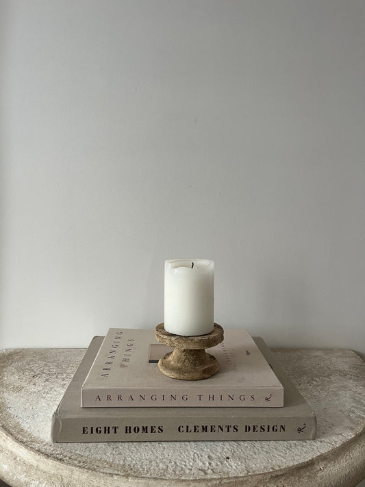 Antique Spanish Stone Candleholders