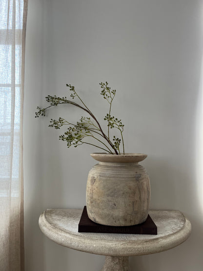 Vintage Teakwood Pot, XL No. 001