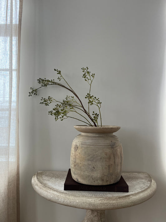 Vintage Teakwood Pot, XL No. 001