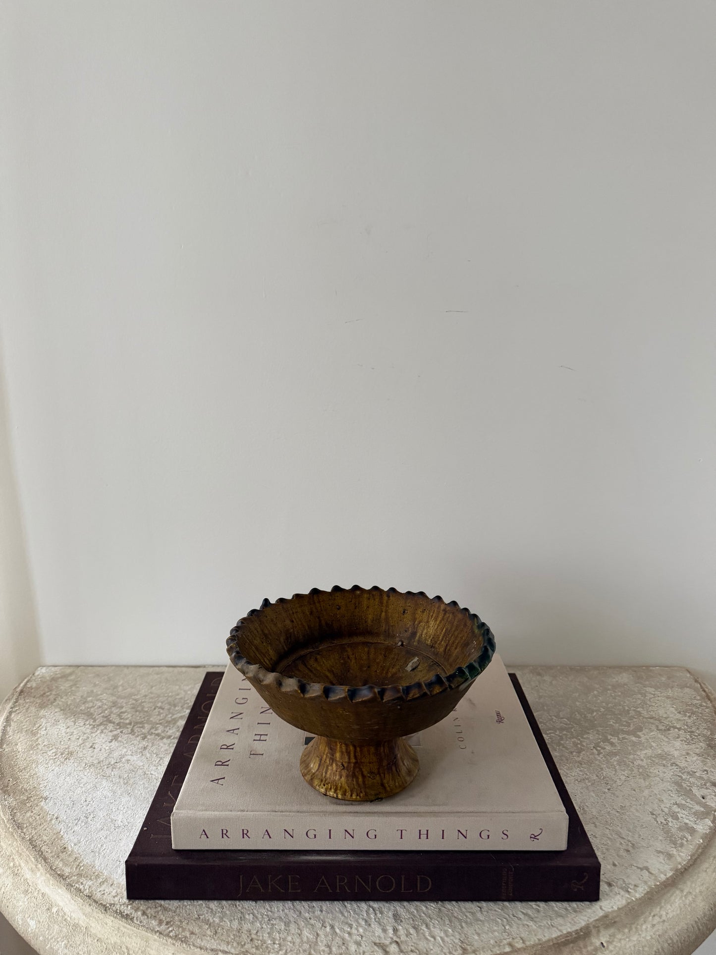 Mustard Tamegroute Pedestal Bowl I