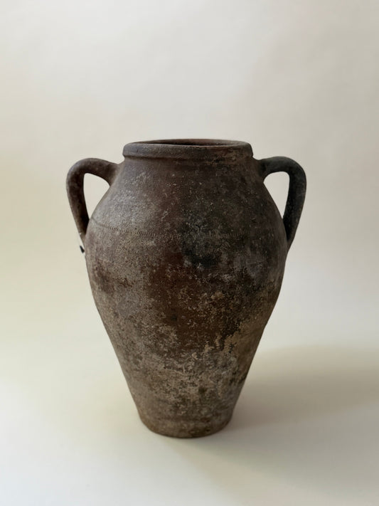 2 Handle Vessel - Brown Patina