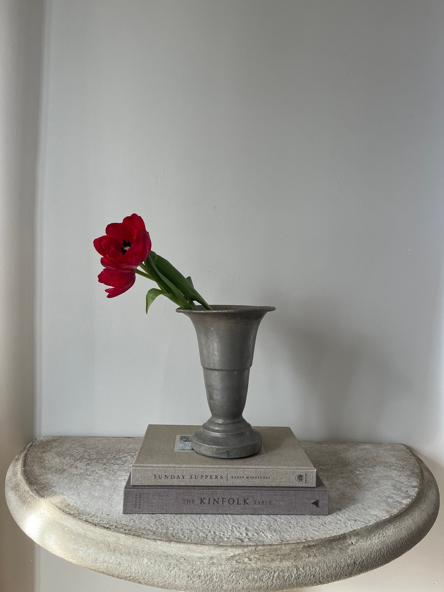 Antique Pewter Vase