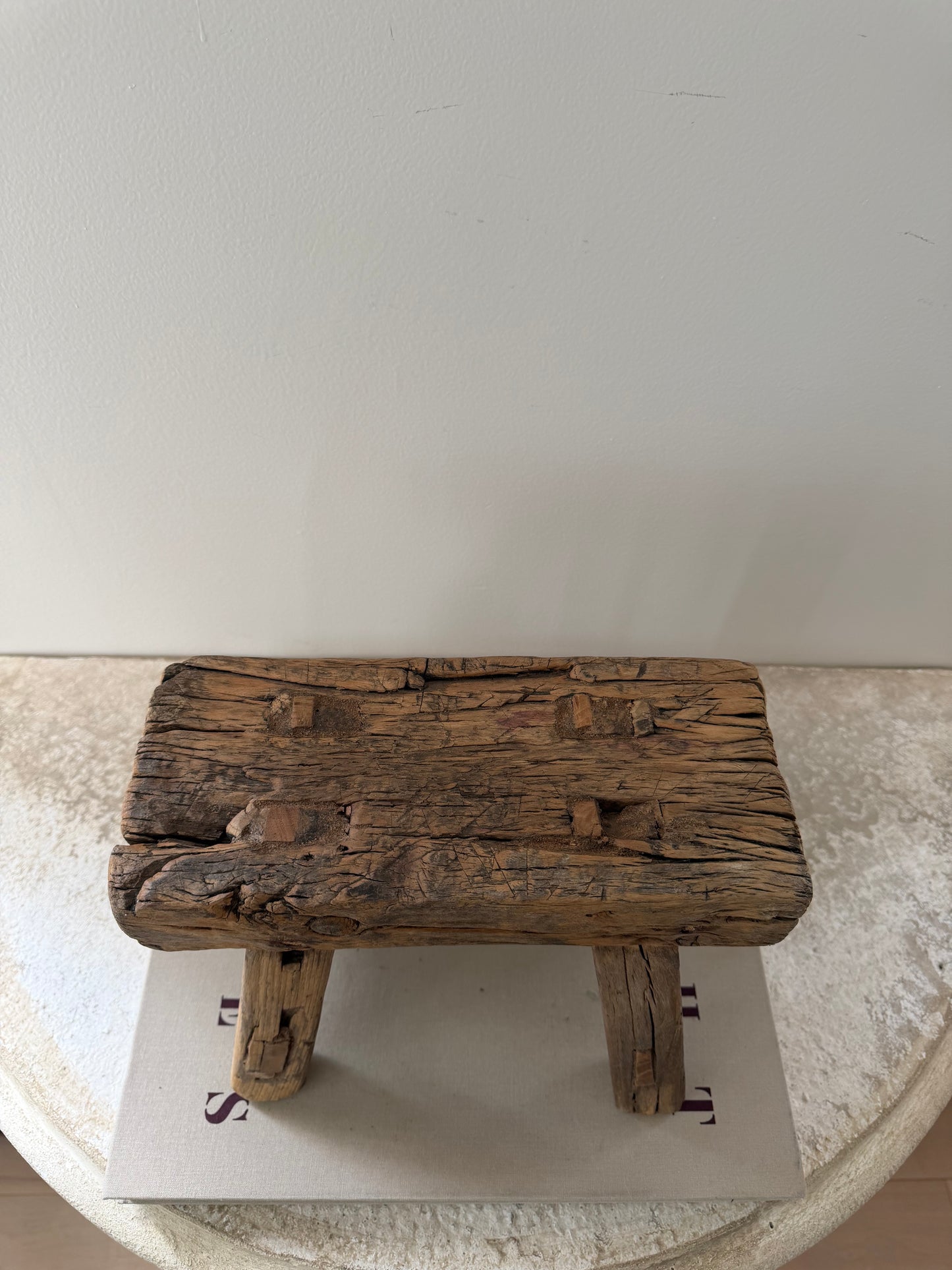 Chunky Mini Elm Stool I