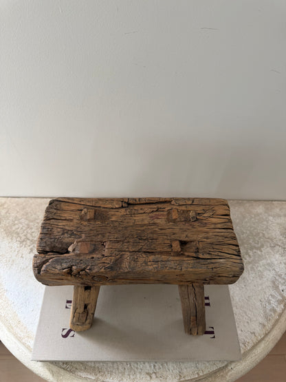 Chunky Mini Elm Stool I