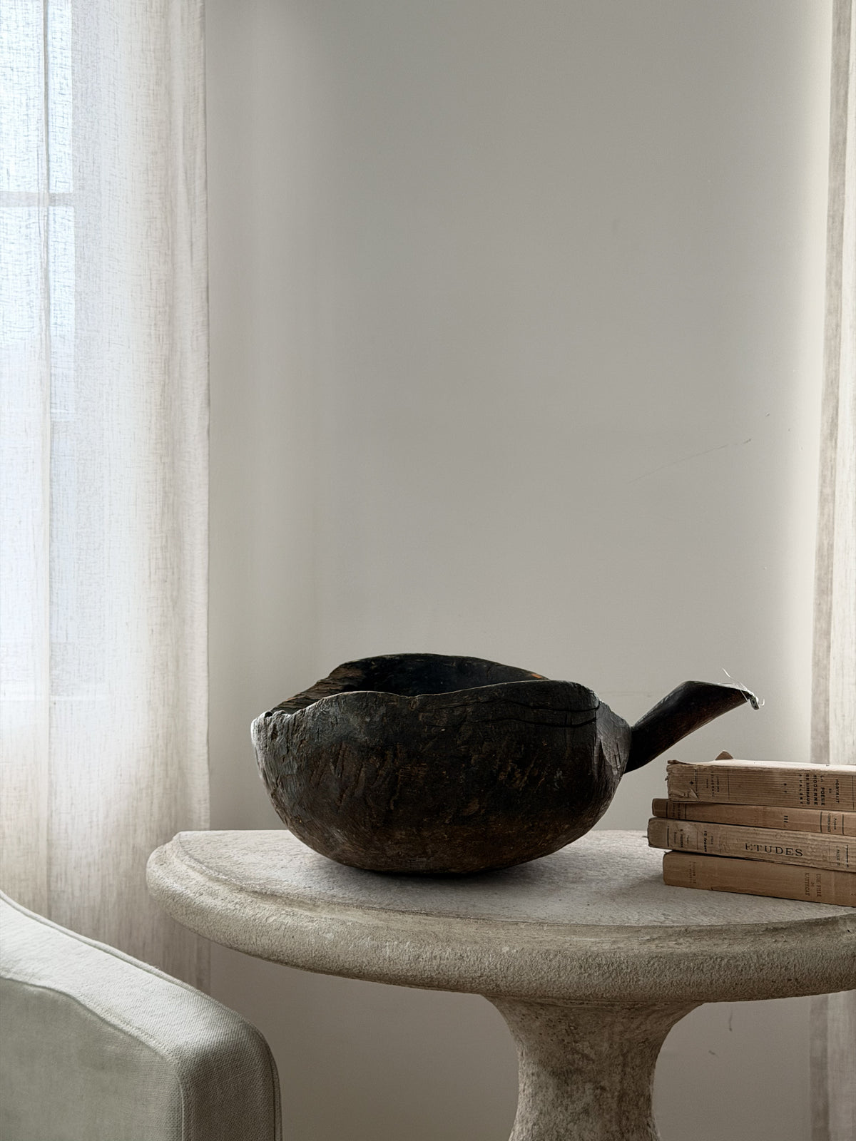 Primitive Handled Dough Bowl