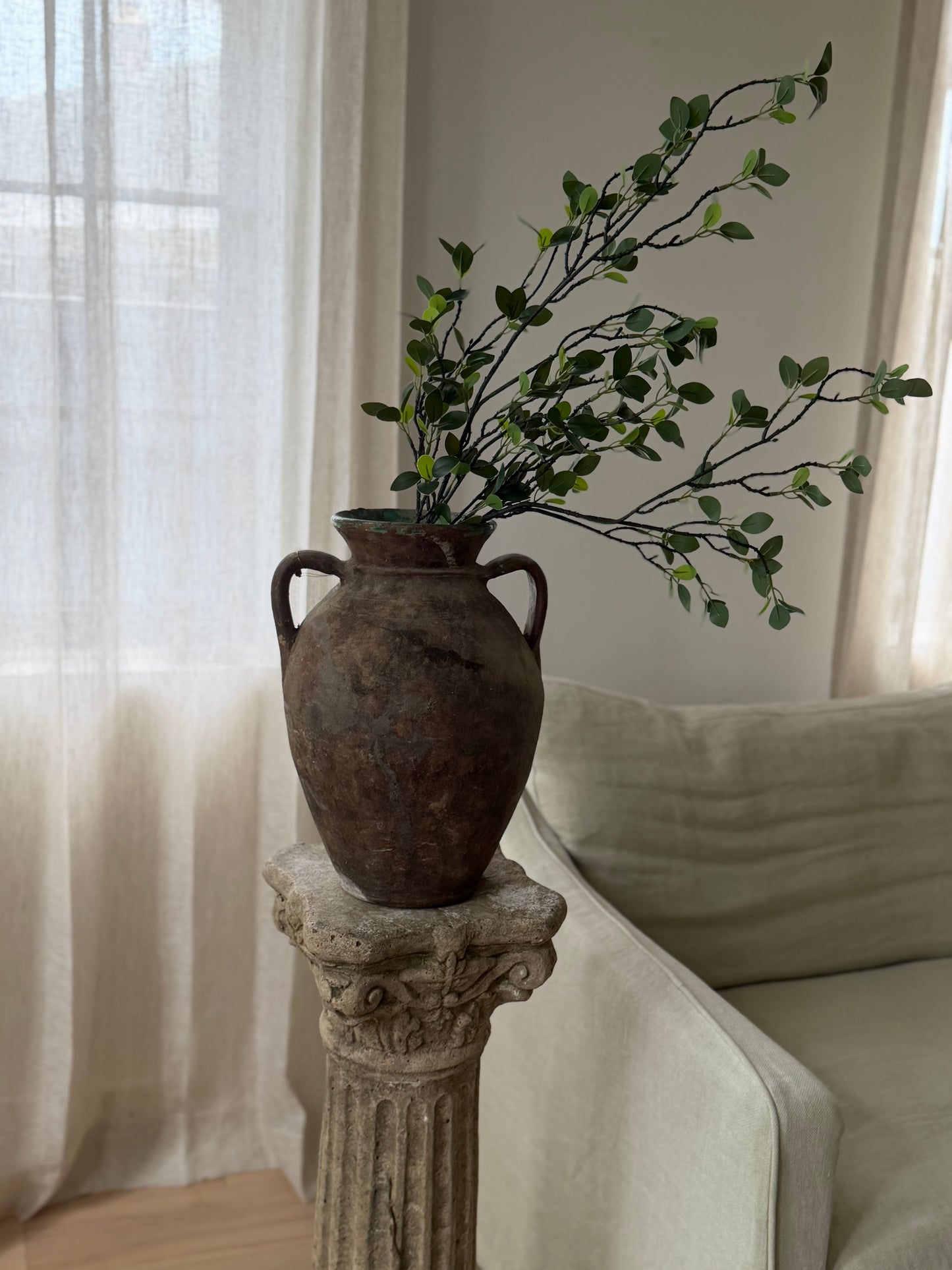Konya Pot - Brown & Jade