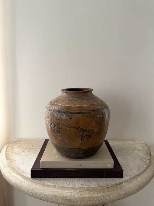 Mustard Vintage Ginger Jar