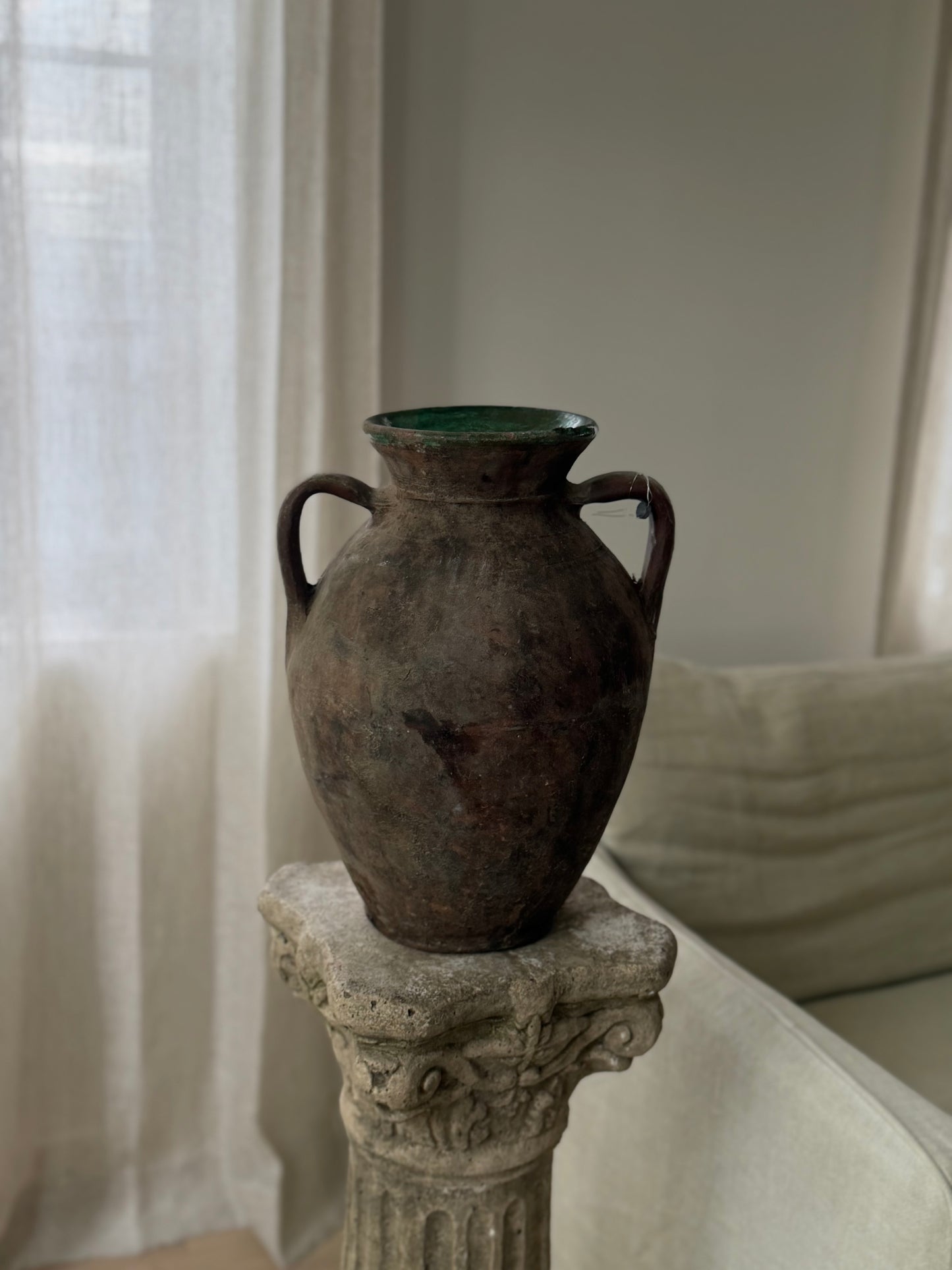 Konya Pot - Brown & Jade