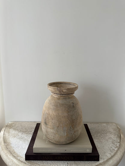 Bleached Teakwood Vase, Large No. 001