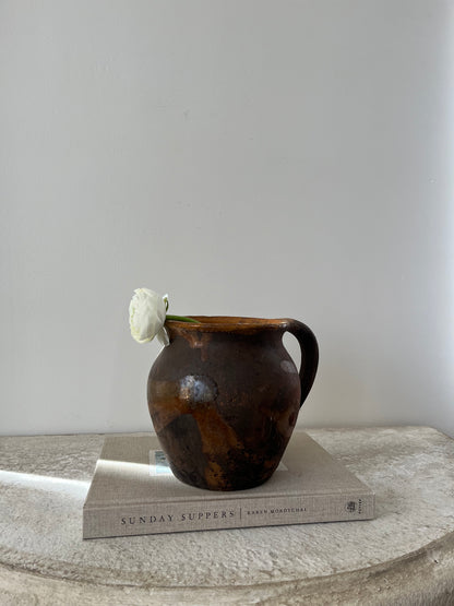 Umber & Mustard Glaze Small French Pot