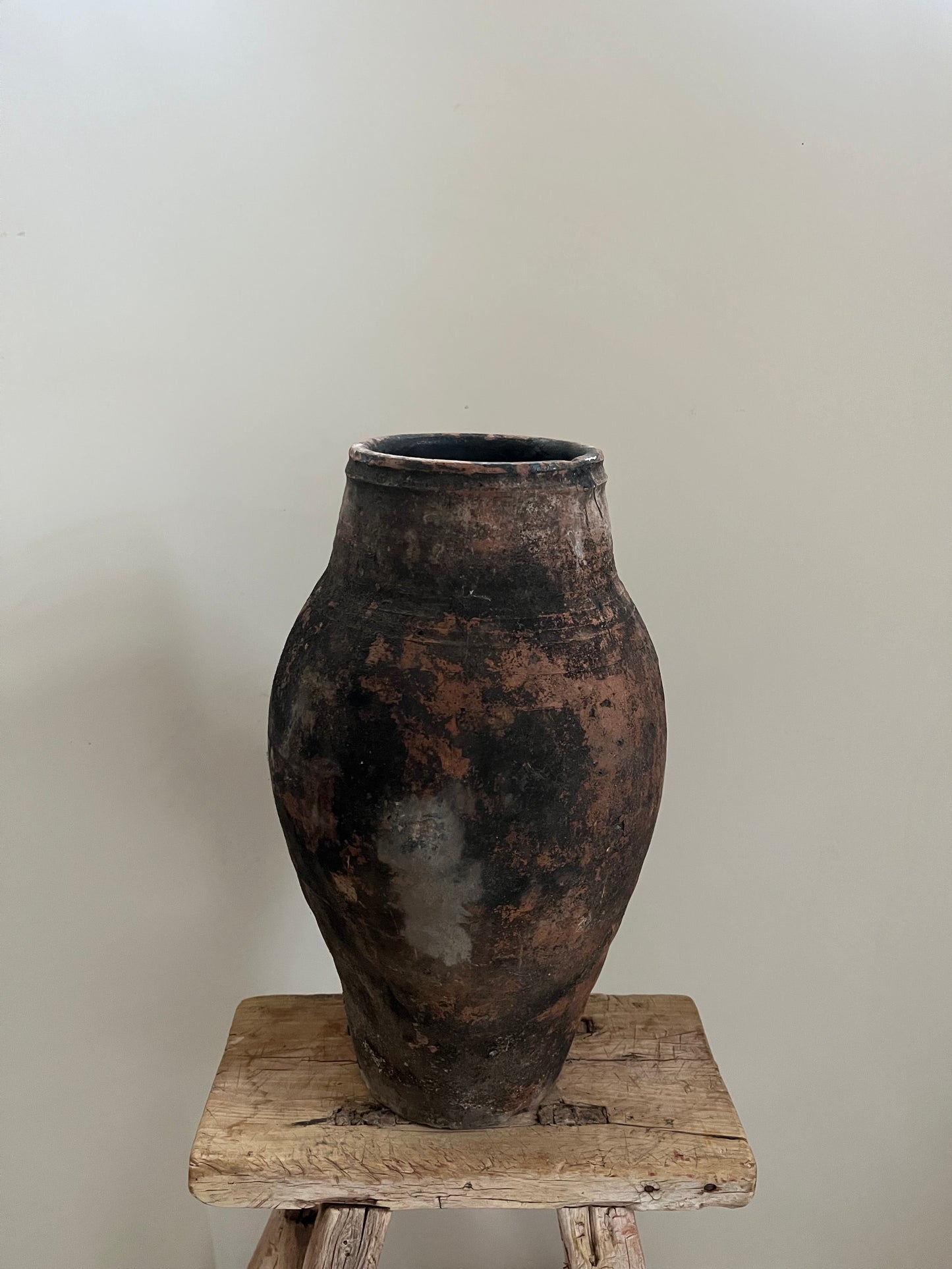 Black Patina Olive Jar