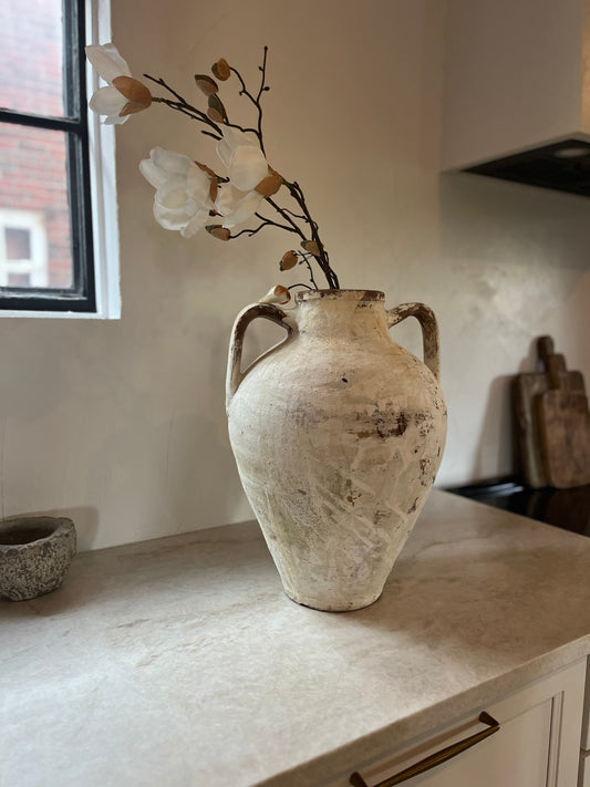 Antique Whitewashed Konya Pot