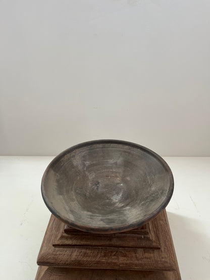 Vintage Indonesian Terracotta Raised Bowl