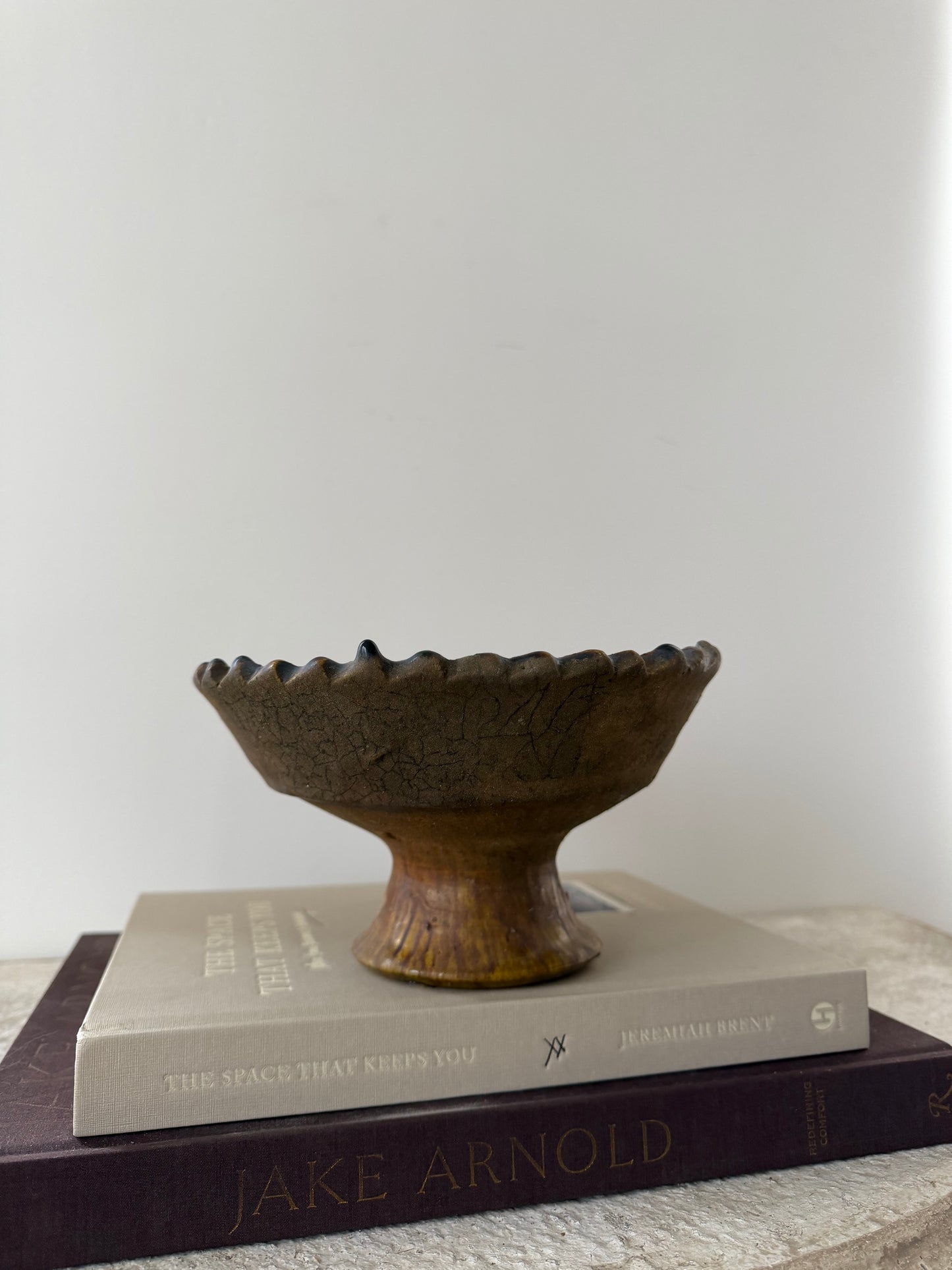 Mustard Tamegroute Pedestal Bowl I