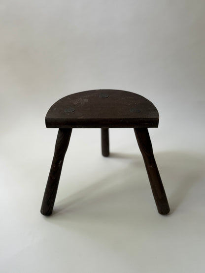 Demi Lune Milking Stool - Dark