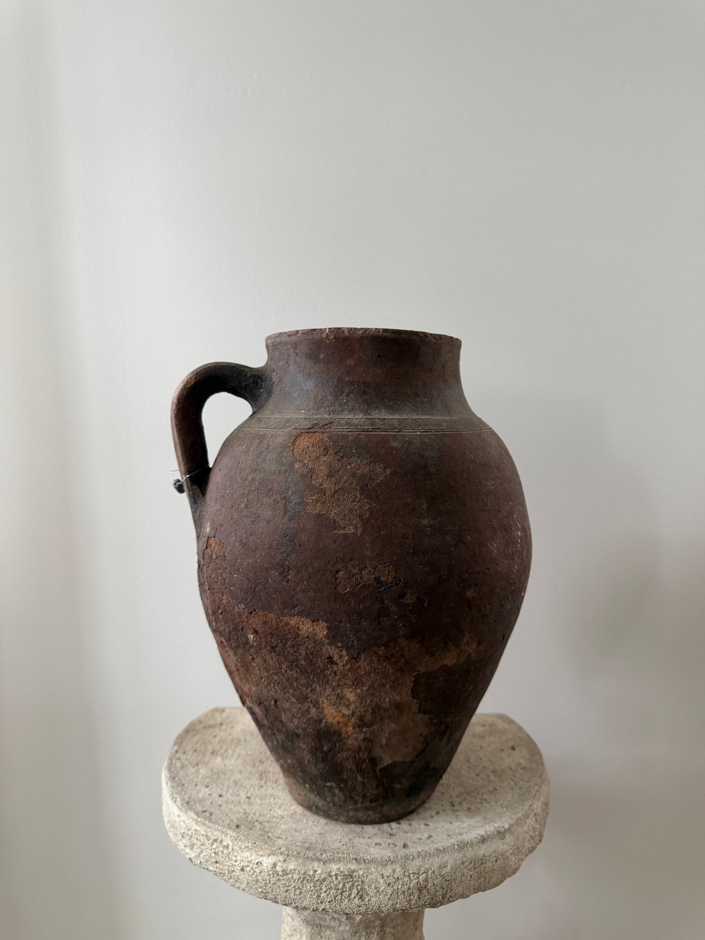 Large 1 Handle Anatolian Vessel - Ember Brown