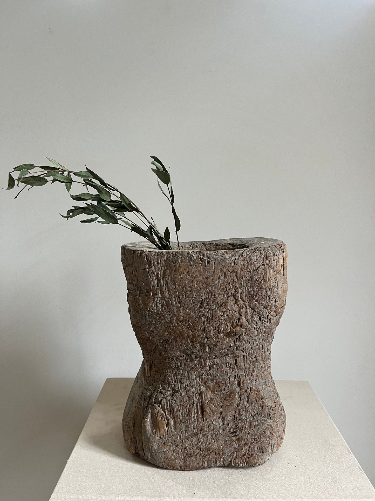 Antique Wood Mortar I