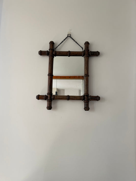 Antique Faux Bamboo Mirror I