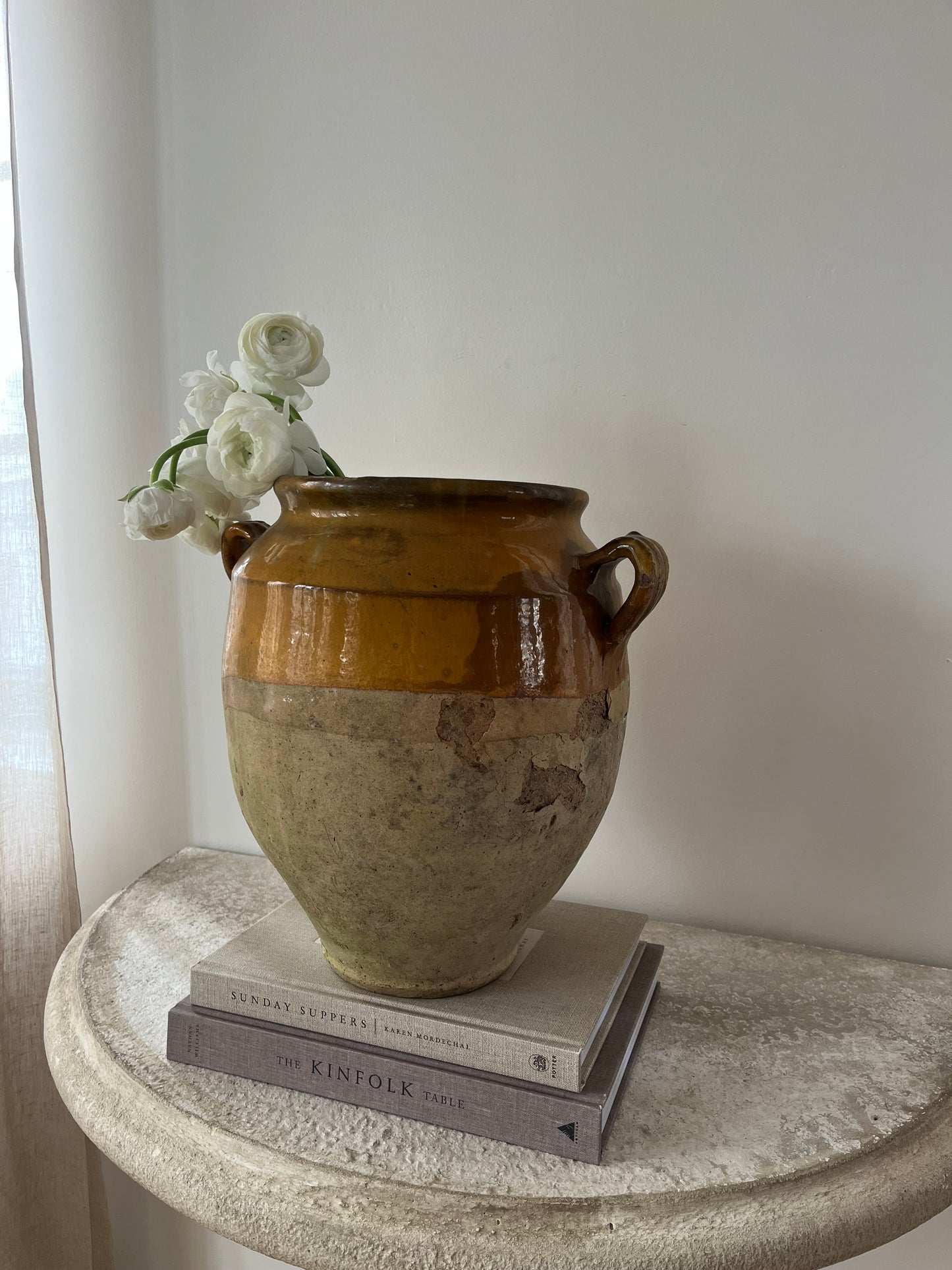 Large Antique Confit Pot III