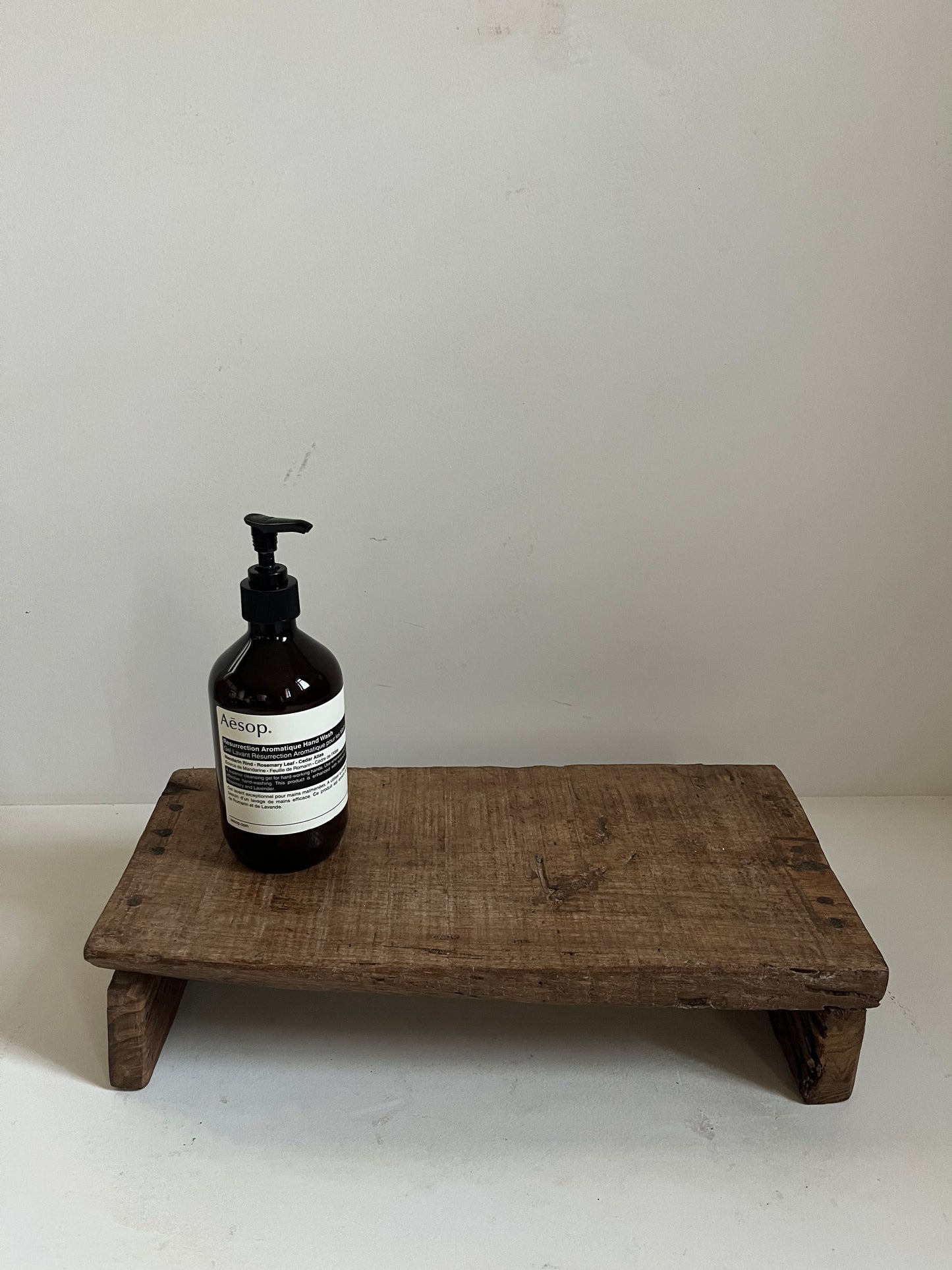 Vintage Stained Wood Bajot Riser V