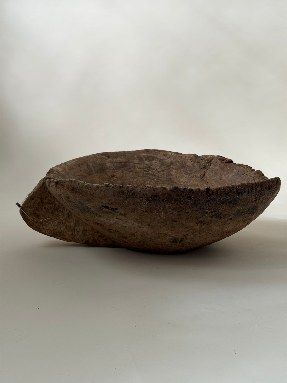 Solid Handle Antique Dough Bowl