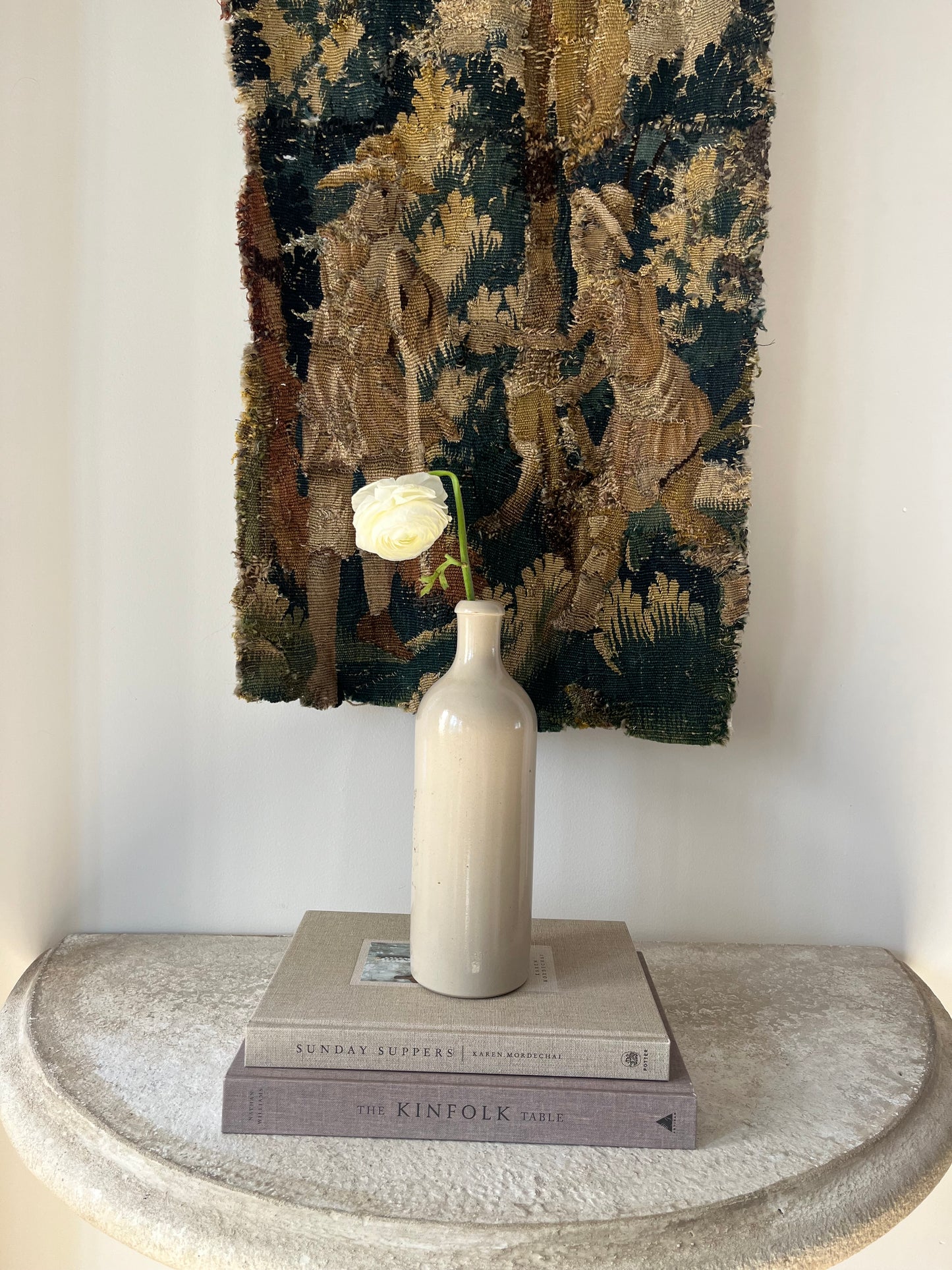 Cream French Stoneware Bottle