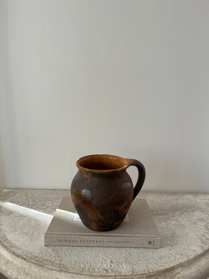 Umber & Mustard Glaze Small French Pot